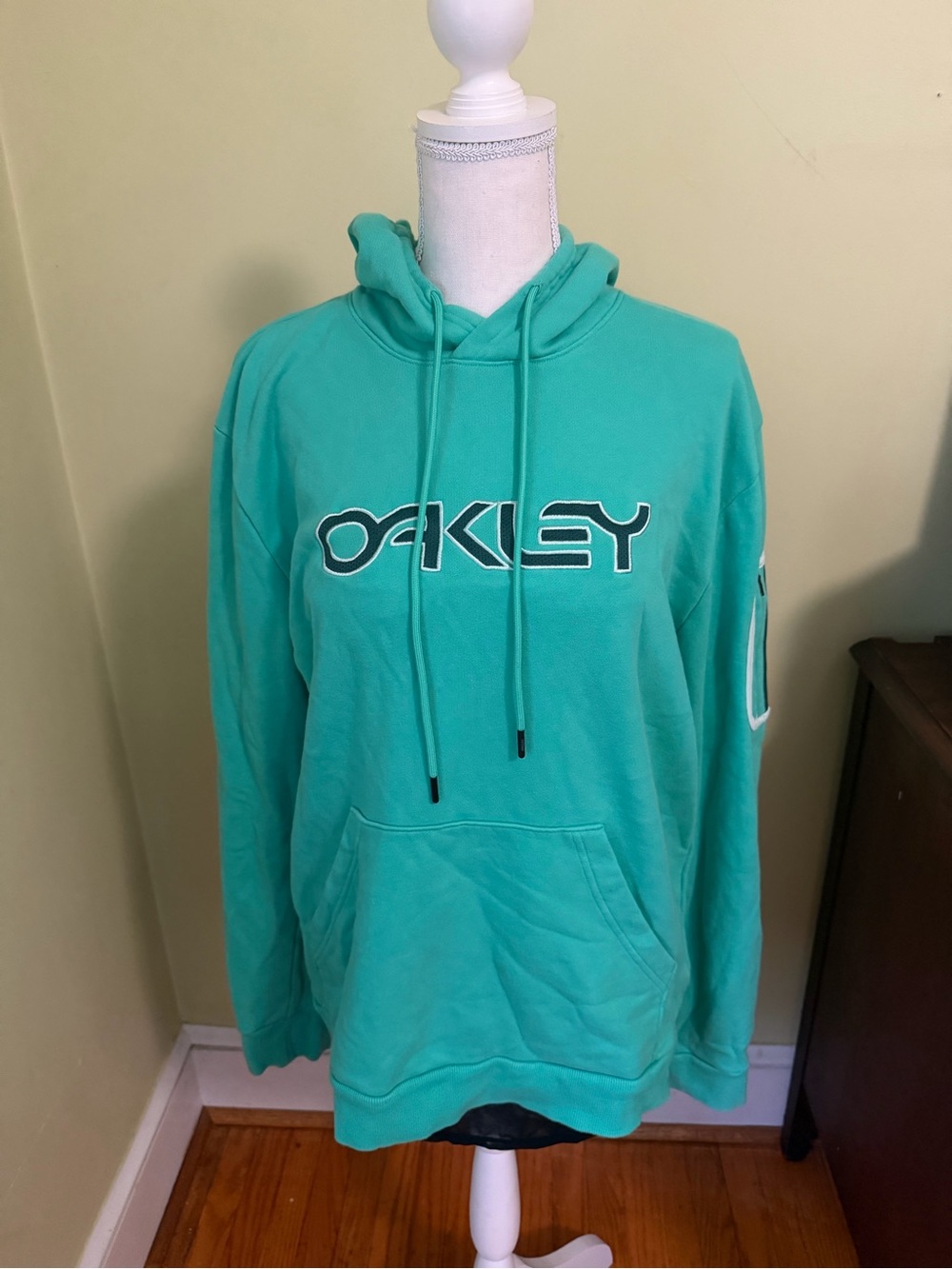 Oakley Men's Teal Crewneck Hoodie with Logo